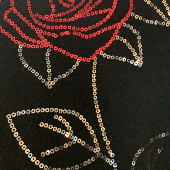 Koala Kids 4T Black Sequin Rose Swing Dress EUC - Picture 4 of 9